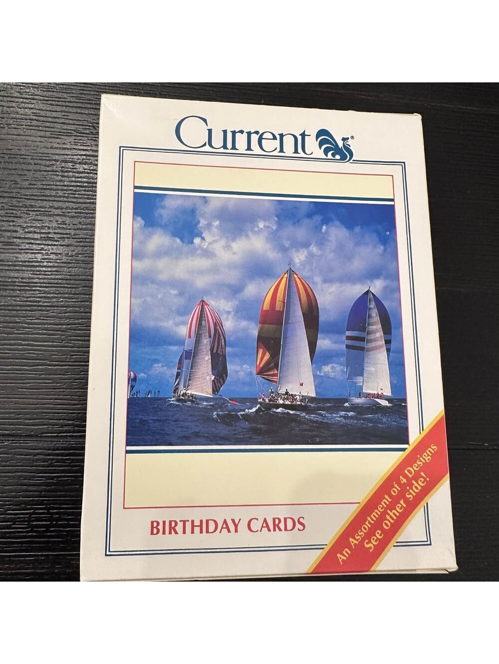 Vintage Current Birthday Cards Assortment 4 Designs Sailboats Ocean Sealed